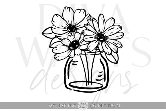 Download Minimalist Flowers in Vase Graphic SVG - Minimal Collection