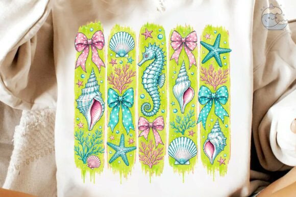 Download Coastal Seashell Bow Brush Strokes PNG - Brush Collection