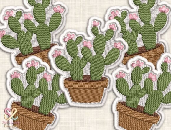 Download Cute Cactus Embroidery Patch Design - Cute Collection