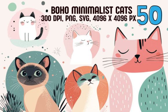 Download Boho Minimalist Cats - Minimal Collection
