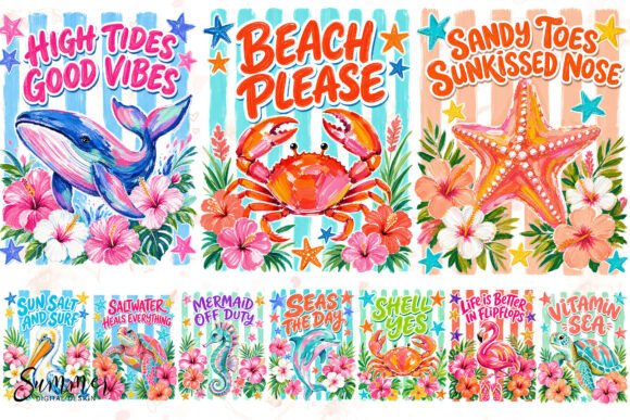 Download Summer Beach Brushstroke Sublimation PNG - Brush Collection