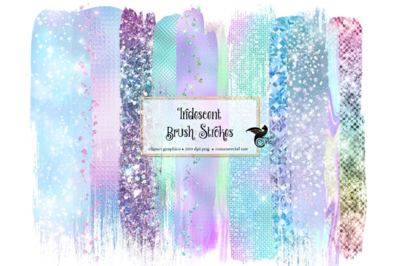 Download Iridescent Brush Strokes Clipart - Brush Collection