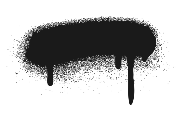 Download Black Ink Spray Stain. Grungy Brush Stro - Brush Collection