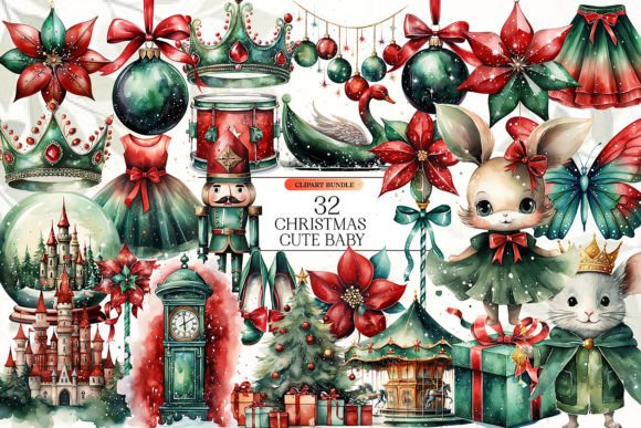 Download Cute Christmas Clipart Bundle - Premium Resources