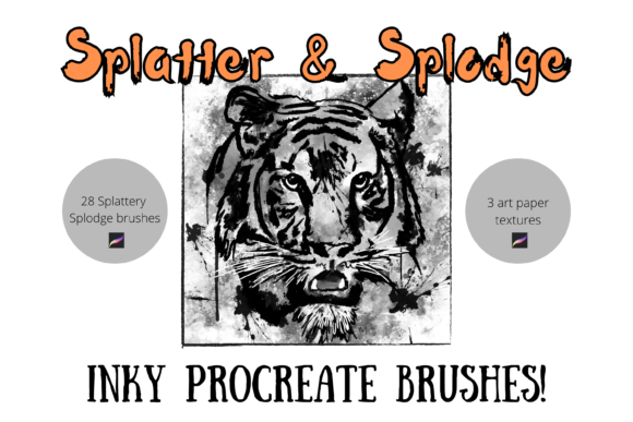Download Procreate Splatter Splodge Ink Brushes - Brush Collection