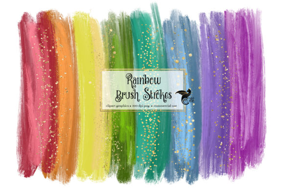 Download Rainbow Brush Strokes Clipart - Brush Collection