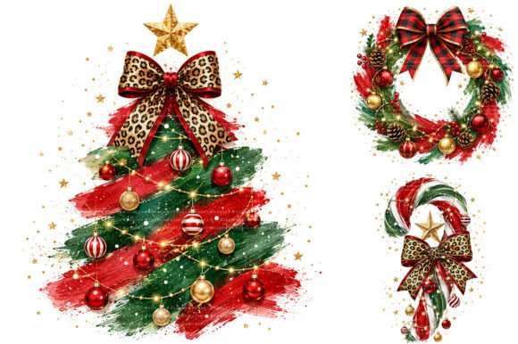 Download Watercolor Brushstroke Christmas Clipart - Brush Collection
