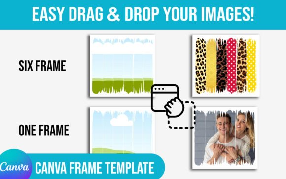 Download Brushstrokes Canva Frame Template - Brush Collection