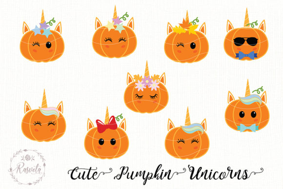 Download Cute Baby Pumpkin Unicorns Clip Art - Cute Collection