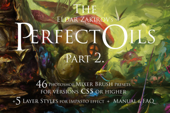 Download Perfect Oils2. 46 Photoshop Oil Brushes - Brush Collection
