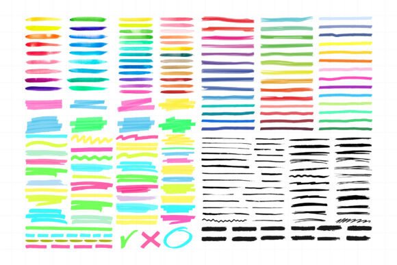 Download Marker Lines. Color Ink Pen Brush Stroke - Brush Collection