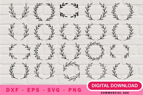 Download Minimal Aesthetic Wreath SVG Bundle - Minimal Collection