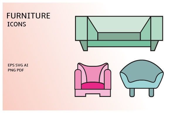 Download Sofa and Home Decoration Icons Set - Home decoration Collection