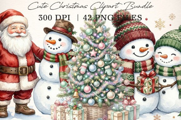 Download Cute Christmas Clipart Bundle - Cute christmas clipart Collection