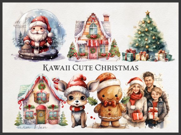 Download Kawaii Cute Christmas Clipart Bundle - Premium Resources