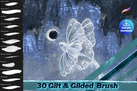 Download Procreate Gilt &amp; Gilded Brush Set - Brush Collection