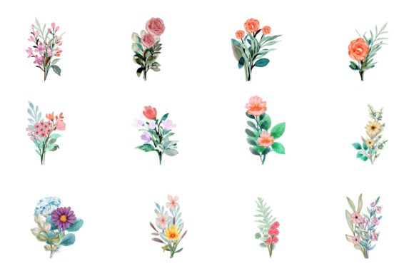 Download Watercolor Flower Elements - Watercolor flower elements Collection