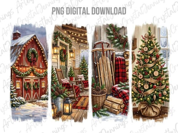 Download Rustic Christmas Brushstroke PNG - Brush Collection