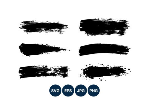 Download Black Grunge Paint Brush Strokes - Brush Collection